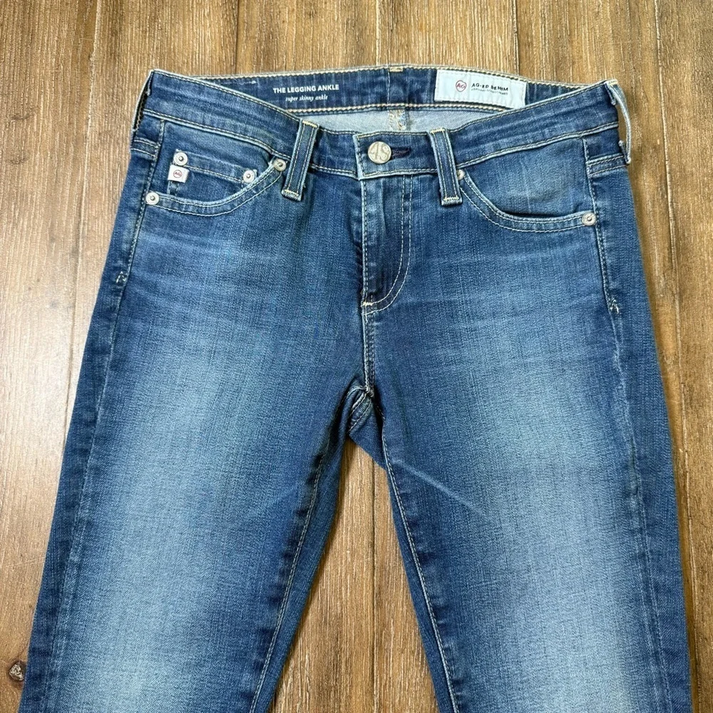 AG Jean The Legging Super Skinny Ankle sz 24 slim blue stretchy mid rise